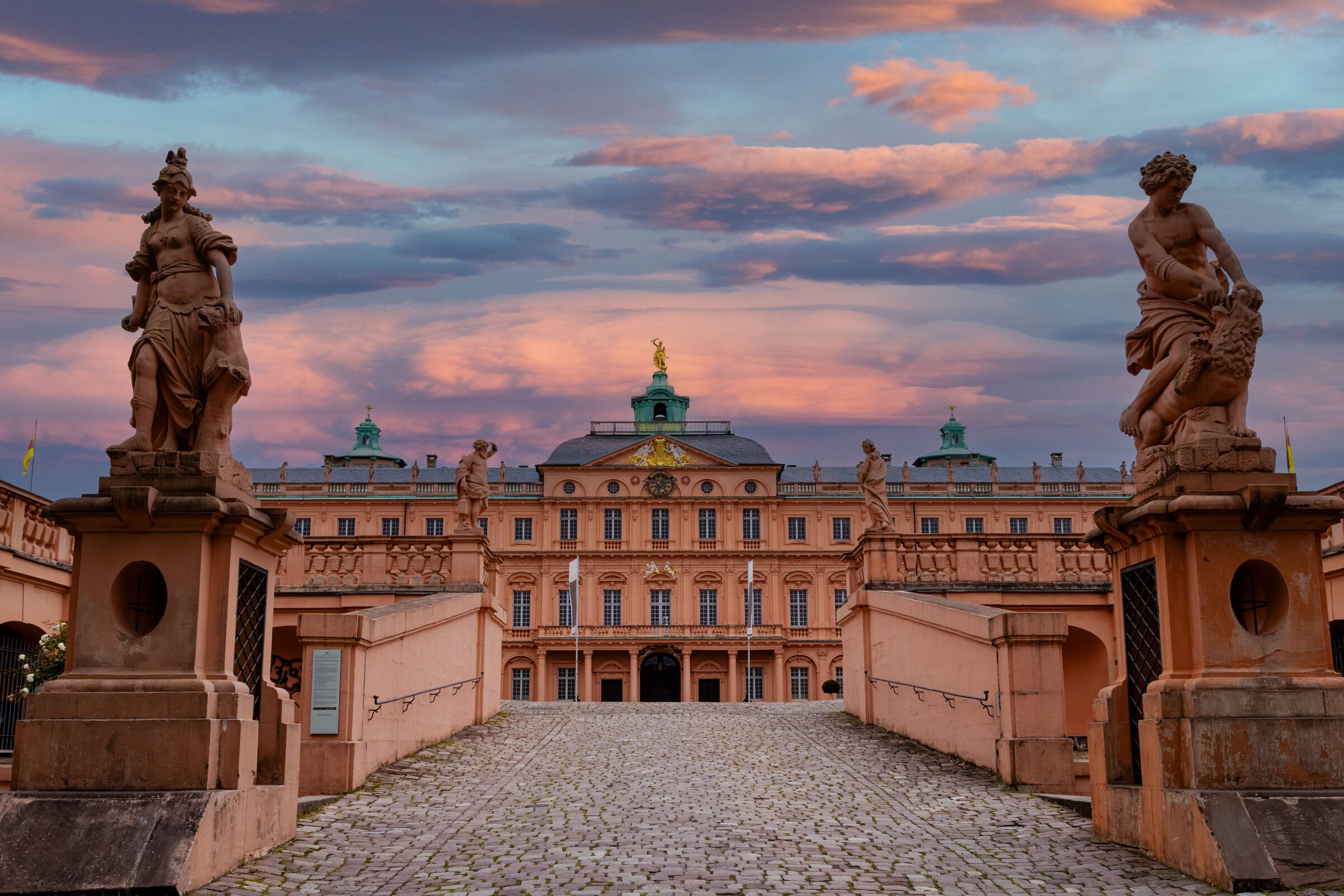 Schloss Rastatt im Abendlicht